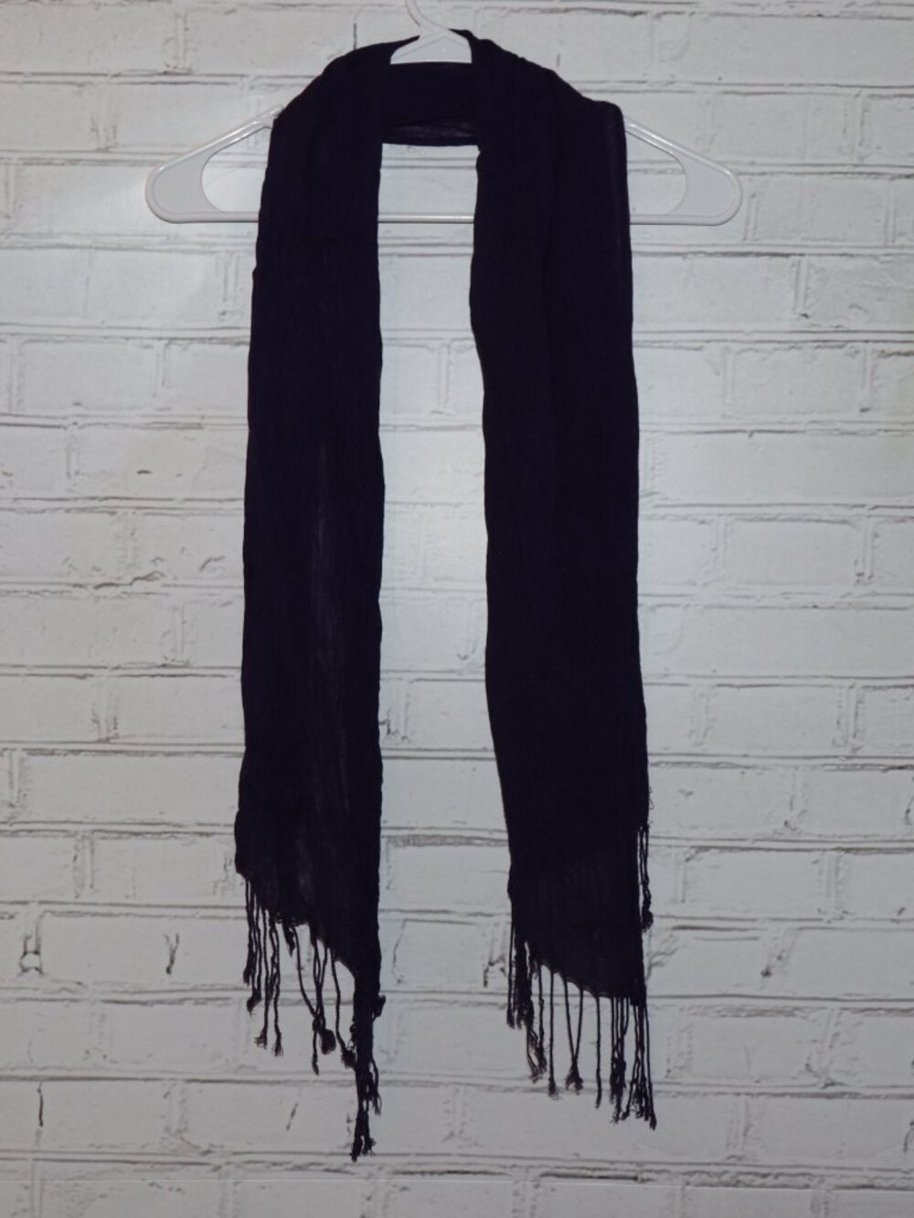 💜✨ Deep Purple Woven Scarf · 16" x 54"
